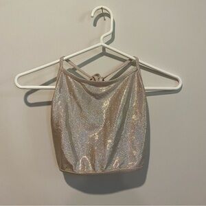 Bunny Holiday American Apparel Pink Shimmer Halter Top
